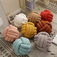 Cojín De Decoración De Hogar En Forma De Bola Tejido a Mano No Deformable Eco-amigable Relleno De Algodón PP Para Adultos Y Niños - details 1