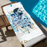 Toalla De Playa Grande Deportiva Quick Dry Superstar Messi Para Viajes Gimnasio Baño Camping Toalla Suave De Poliéster 100% - details 6