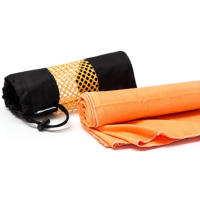 Irisana - Toalla Microfibra Gimnasio - Naranja - 120 x 75 cm - Grande y Compacta - Con Bolsa de Transporte - Secado Rápido - Ideal para Piel Sensible - details 1