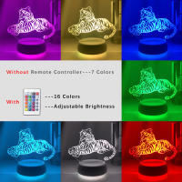 Luz Nocturna LED De Acrílico 3D Tigre Figura Para Dormitorio De Niños Luz De Sueño Decoración Para El Hogar Lámpara De Mesa Regalos - details 10