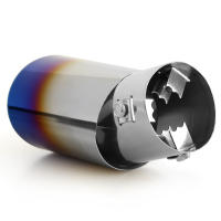 Tubo De Escape De Coche En Acero Inoxidable Redondo Salida Single/Dual Chrome Tubo De Muffler Rear Para Automóviles - details 2