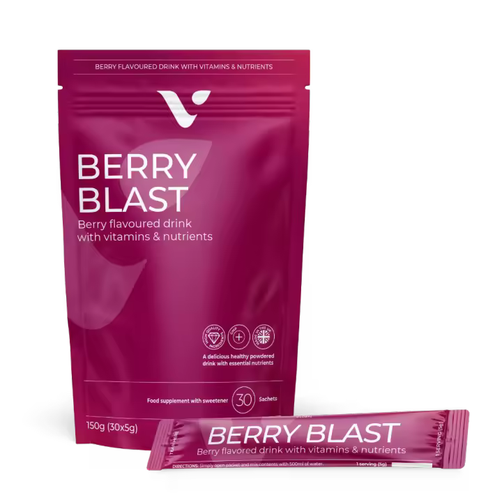 BERRY BLAST VALENTUS BEBIDA SABOR PIRULETA CON VITAMINAS Y NUTRIENTES - 1