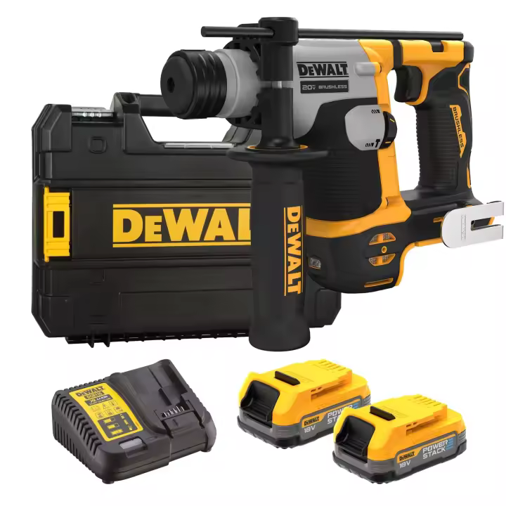DEWALT MŁOT WIERCĄCY SDS-PLUS 18V 1,4J 2x1,7Ah POWERSTACK DCH172E2T - 1