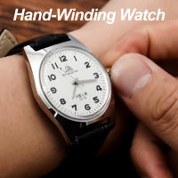 Reloj Mecánico Para Hombre Shanghai 7120 De 36mm Vintage Con Corrección De Agua 3Bar Cuarzo Arábigo Acero Inoxidable Y Correa De Cuero - details 1