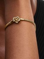 Pandora - Pulsera de Cadena de serpiente con Cierres de corazón Infinity brilliant Moments - Baño de Oro de 14 K - details 1