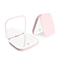 Espejo De Maquillaje Portátil Miniatura Con Luz LED Plegable Y Aumento De 2X Espejo De Mano Para Maquillaje Compacto - details 1