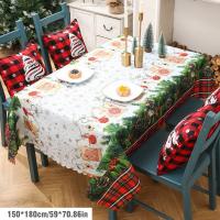 Mantel Rectangular De Navidad Impermeable Para Mesa De Comedor Decoración De Fiesta Del Año Nuevo Estilo Jacquard Tamaño Multi - details 2
