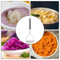 Prensa De Papas Y Hígados De Acero Inoxidable Herramienta De Fruta Y Verdura Masher De Carne Molida Creativa Presión De Barro Ricer Presión De Aguacate - details 13