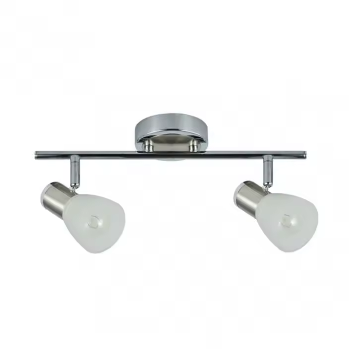FABRILAMP Regleta Cholo 2xe14 Cromo/niquel 16x36,5x10 Cm - Diseño Moderno - 1