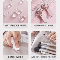Neceser Maquillaje,Portátil, Organizador Grande para Mujeres y niñas,Bolsa de cosméticos,Bolsa de Aseo Impermeable Gran Capacidad,para Hogar Vacaciones Viaje(Rosa) - details 2