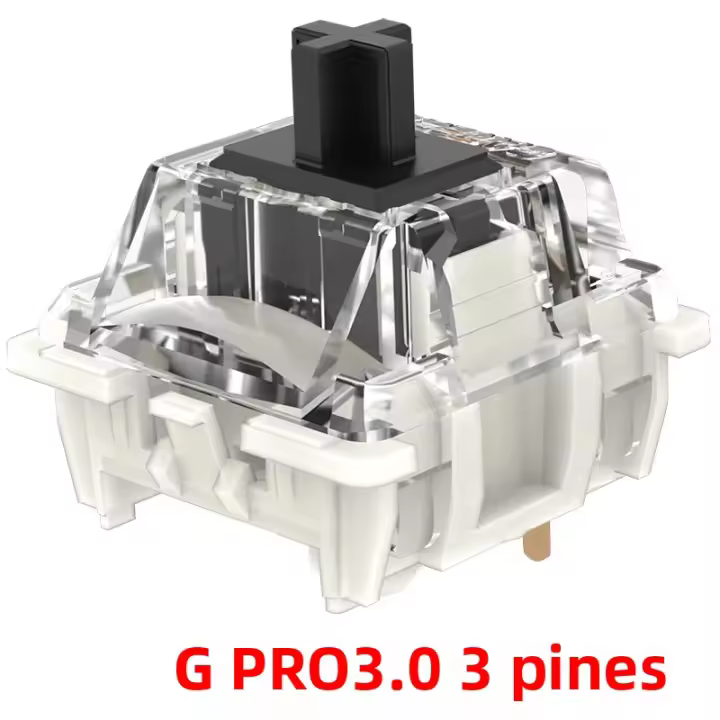 JYBMAK Teclado De Teclas Mecánicas Gateron Gpro3.0 Pre Lubricadas 3 Pines Estándar Para Jugadores Y Uso Diario Conexión USB - 1