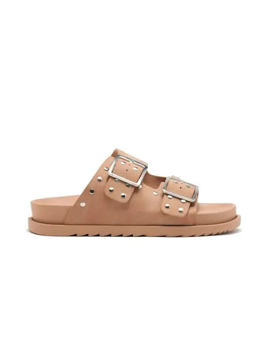 Sandalias Gioseppo Tachas Alburg Mujer Beige - 1