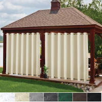 Cortinas Extra Grandes Impermeables Y Antiviento Para Exterior Con Ganchos En Los Lados Para Patio Jardín Térmicas Modernas - details 0