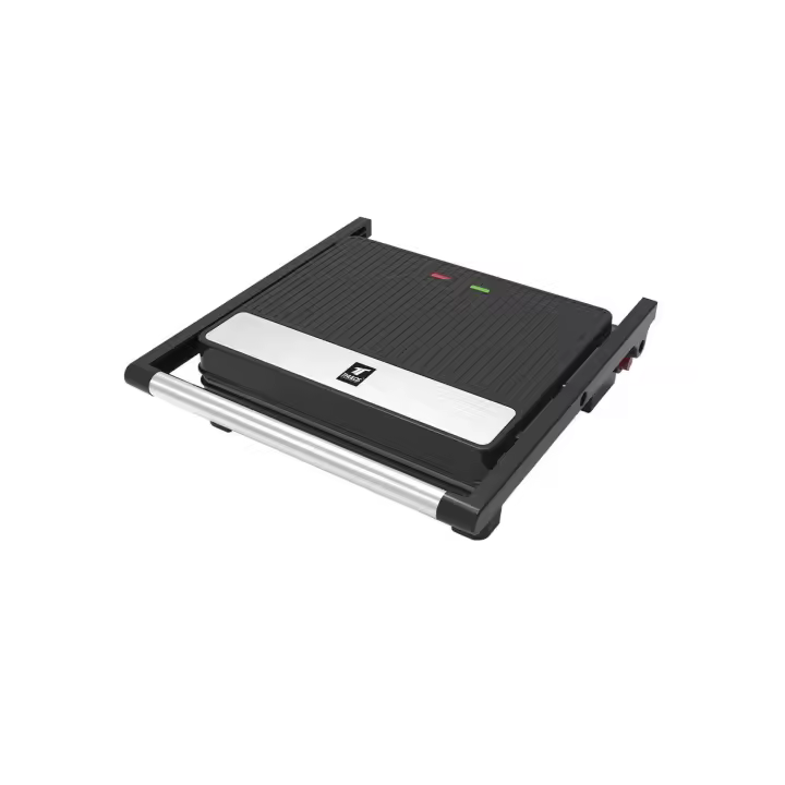Grill Panini de Alta Potencia 2000W con Apertura Amplia para una Mayor Versatilidad Descubre la comodidad de cocinar con este grill panini de 2000W, diseñado para asados perfectos y paninis crujientes gracias a su apertura de 180 grados. - 1