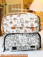 Estuche para bolígrafos con estampado de lechones, organizador de gran capacidad, bolsa de almacenamiento para suministros de papelería, bolsa organizadora - details 9