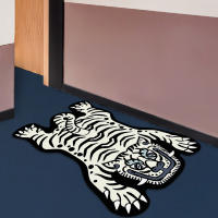 Carpetas De Tigre Para Decoración De Dormitorio Alfombra Gruesa De Piel De Animal Estilo Cartoon Para Sala De Estar Alfombra De Zona - details 7