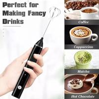 Espumador de Leche Eléctrico de 3 Velocidades, Espumador Electrica de Mano Recargable por USB, Batidor Eléctrico para Espuma de Café, Medidor de Bebidas de Alta Velocidad, Varita de Espuma de Café - details 5