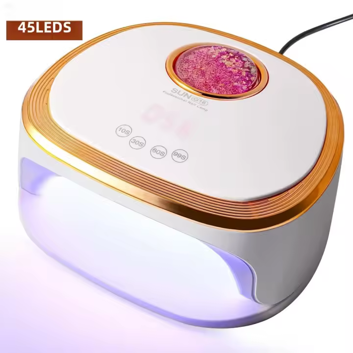 Secador De Uñas UV Con 45LED Luz De Secado Profesional Para Polvo De Arena Fluente Y Pólvora Brillante Para Esmalte De Gel UV - 1