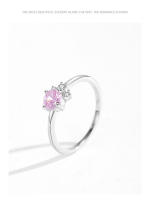 Zenyth-Anillo Romántico de Plata de Ley 925 with surrounded Pink para Mujer, Regalo de joyería de Aniversario del Día de San Valentín - details 6