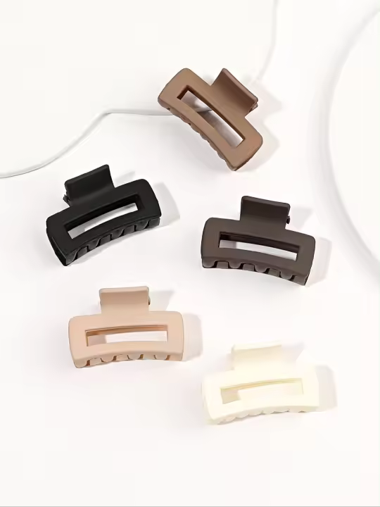 5 Pack Pinzas De Cabello En Forma De U Para Mujeres Y Niñas Tamaño Medio Rectangular 1.5 Pulgadas Para Cabello Delgado O De Medio Grosor - 1