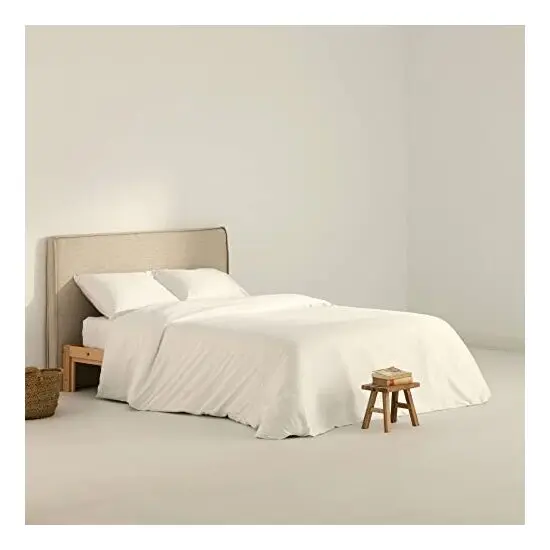 BL BELUM  Funda Nórdica Satén 300 hilos Color: WHITE  Funda Nórdica Satén cuenta con: Cierre con botones ocultos transparentes. - Funda Nórdica Extrasuave - Funda Nórdica 100% Made in Spain - 1