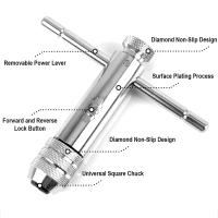 Ajustable Agarre De Plata T Con Portarretas Para Taps Herramientas Manuales Conjunto De Llaves Metrás M3-M8 Con 5pcs De Tornillos De Hilo Métrico - details 4