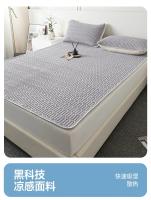 Juego De Sábanas Con Fundas Para Almohadas Cooling Ice Silk Y Látex Tejido Quilted Transpirable Para Verano Resistente Al Calor Materiales Sólidos De Poliéster 200TC - details 12