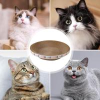 Placa De Rasguño Para Gatos De Cartón Redonda Y Ovalada Con Tazón Nido 5 Capas Para Gatos Domésticos Rasguño Delgada Y Durable - details 11