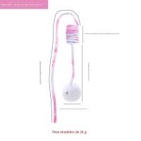 Juguete para Gato color gris y rosa con blanco para colgarlo con cascada hasta 2mts - details 0