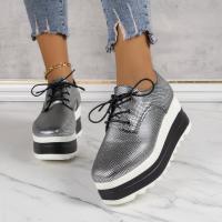 Zapatos De Plataforma Con Tacón Para Mujer Zapatos Casuales Con Cordones Altos Cómodos Y Transpirables Zapatillas Con Suela Gruesa Para Exterior - details 12