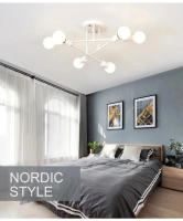 Modern LED Chandelier Ajustable De E27 Para Sala De Estar Dormitorio Café Comedor Iluminación Calor Y Frío Luz De Techo Metálica Para Espacios De 5-10 M2 - details 8