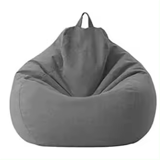 Lazy Sofa Bag Funda para sofá reclinable Fundas de tela para sillones Fundas para sillas sin relleno Asiento Puf Puff Tatami Muebles de salón (gris oscuro, 70 x 80 cm) - 1