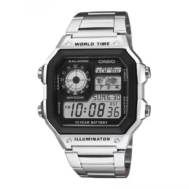 Reloj Casio AE-1200WHD-1AVEF Digital con hora universal para hombre - 1