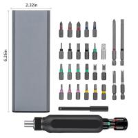 Juego De Destornilladores Precisos Con Mango Y Bit De Perforar Magnético 14/28 En 1 Multiusos Mini Ratcheting De Acero De Aluminio - details 5