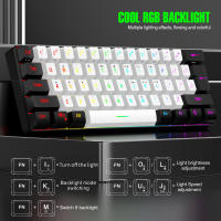 Teclado De Juego Con Cable 60% RGB Backlight Mini Compacto Impermeable 61 Teclas Para PC/Mac Para Jugadores - details 7