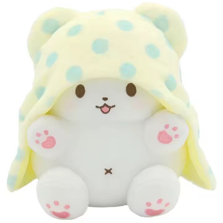 Muñeco De Peluche Kawaii Sanrio Marumofubiyori Almohada De Peluche Oso Regalo Para Niñas Relleno De Algodón PP Medida Approx 15cm - 1