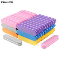 50Pcs Archos De Uñas Mini Colores Mixtos Con Esponja Y 100/180 Grit Doble Cara Bloque De Pulido De Gel Archos De Manicura Para Arte De Uñas - details 0