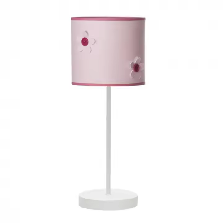 Lámpara de Mesa FABRILAMP Sobremesa Botón Rosa 1xe14 38x16d - 1