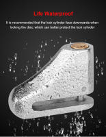 Cerradura De Freno De Disco Impermeable Para Motocicleta Antirrobo Con Llaves Para Motos Scooter Mópeds Motorbike Material De Aleación - details 5