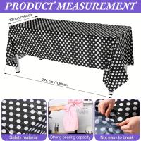 Mantel Rectangular Desechable Con Puntos Impermeable Y Resistente Al Aceite De 137x274cm Para Restaurante Hotel Fiesta Boda - details 5