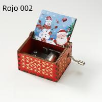 Caja de música manual de madera, con tallado retro (o talla antigua) - Regalo de cumpleaños con impresión a color - details 7