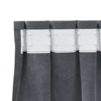 Cortinas Opacas vidaXL con Cinta Superior 2 pcs de Terciopelo Gris Claro - details 3