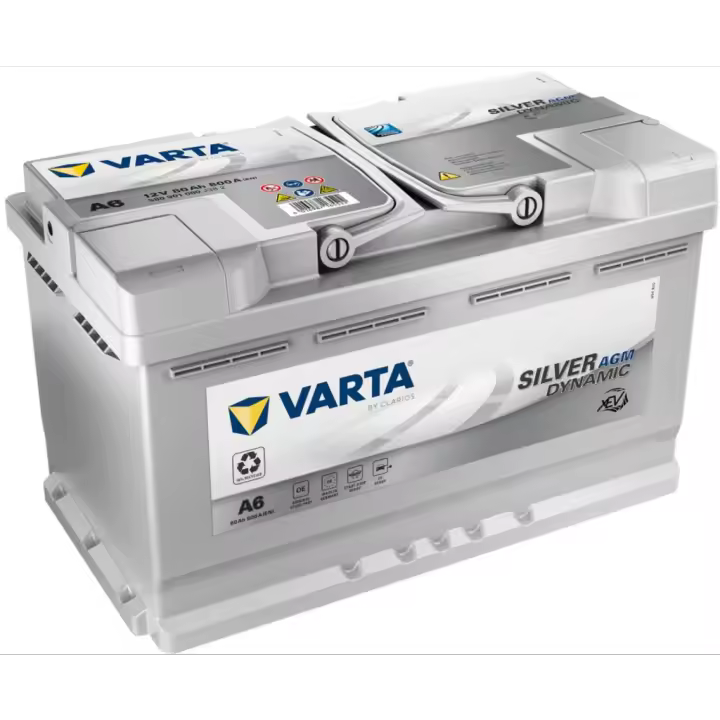 Batería  Varta A6 Silver Dynamic AGM 12V - 80Ah/800A (EN) Tecnología Start-Stop para Vehículos de Alta Demanda Energética - 1
