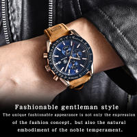Reloj Deportivo Casual BENYAR Para Hombre Lujo Impermeable Cuarzo Cuero Militar Cronógrafo Reloj De Pulsera Top Marca - details 1