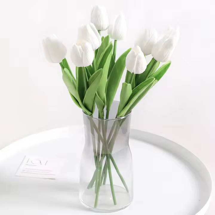10Pcs Flores Artificiales De Alta Calidad Tulipes Toque Real Para Decoración De Hogar Habitación Dormitorio DIY Fiesta Boda Decoración - 1