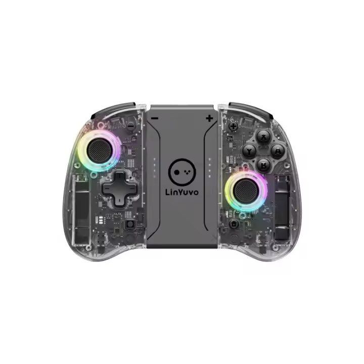 Manija Inalámbrica Para Nintendo Switch OLED Y Lite Con Luz RGB Y Vibration Six-Axis Despierta Continuamente Izquierda Y Derecha - 1