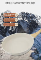 Sartén De Frying Durable Wok Antiadherente Cerámica Universal Para Estufa De Inducción Y Gas Cocina De Carne Salsa Sin Tapa - details 11