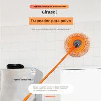 Mopa Redonda Rotativa De Girasol Para El Hogar Con Polo De Extensión Para Limpieza De Pared Y Techo Material De Microfibra - details 9