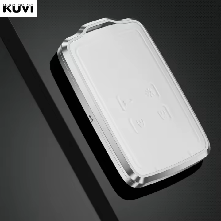 Funda De Llave De Coche En Metal Y Cuero Para Renault Koleos Captur Megane Clio Scenic Talisman Arkana Dacia Sandero - 1