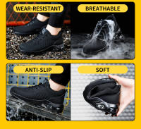 Zapatos De Seguridad Con Suela De Air Cushion Para Hombre Y Mujer Antipinchazos Transpirables Con Punta De Acero Zapatillas De Trabajo Protección Respirables Talla Verdadera - details 4